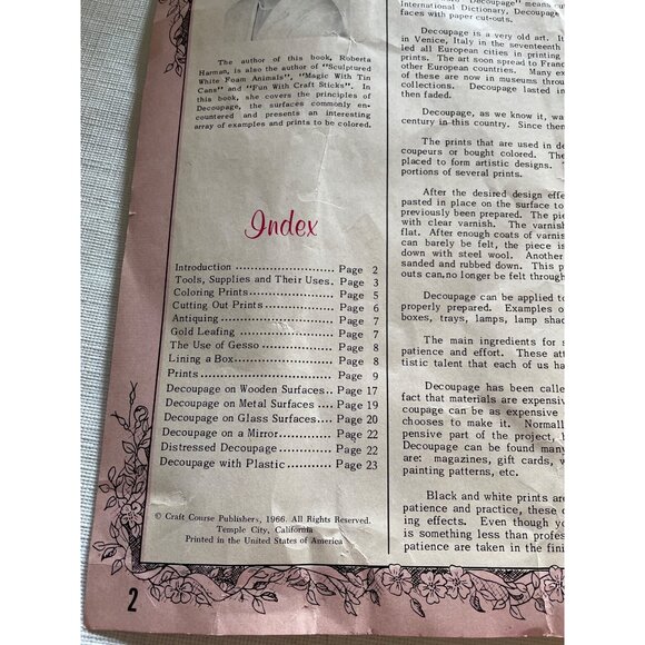 Vintage Singer Home Decoration Guide & The Art Of Decoupage Booklets - Picture 3 of 9